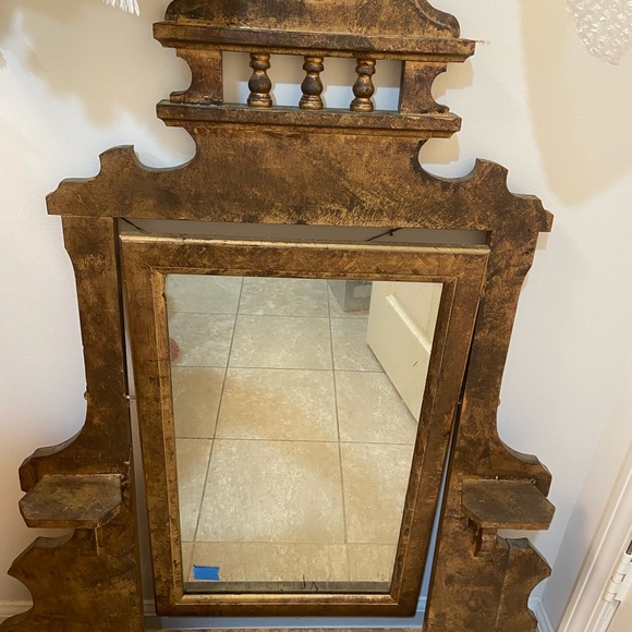 Unique Vintage Mirror in wooden frame - Picture 4 of 4